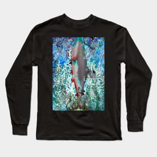 Under water shark swimming between corals. Long Sleeve T-Shirt